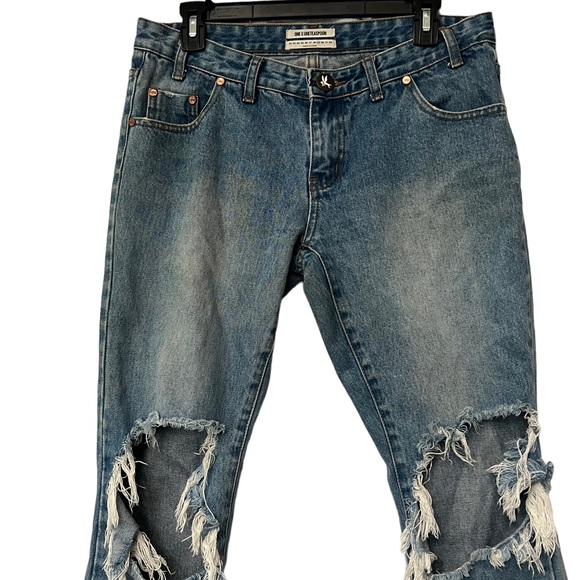 One Teaspoon x Free Bird Pacific Destroyed Denim Jeans - Picture 4 of 7